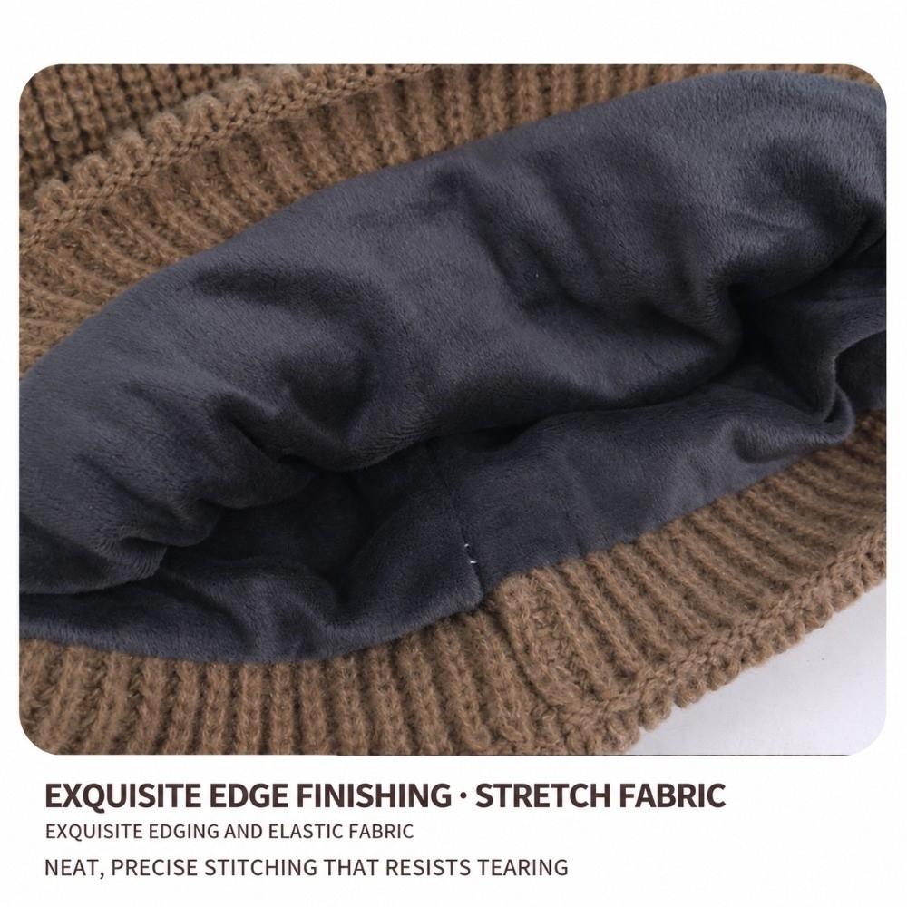 Windproof Women's Beanie Cap Long Rabbit Ears Women Knit Beanie Cute Ribbed Knit Cap Autumn Winter