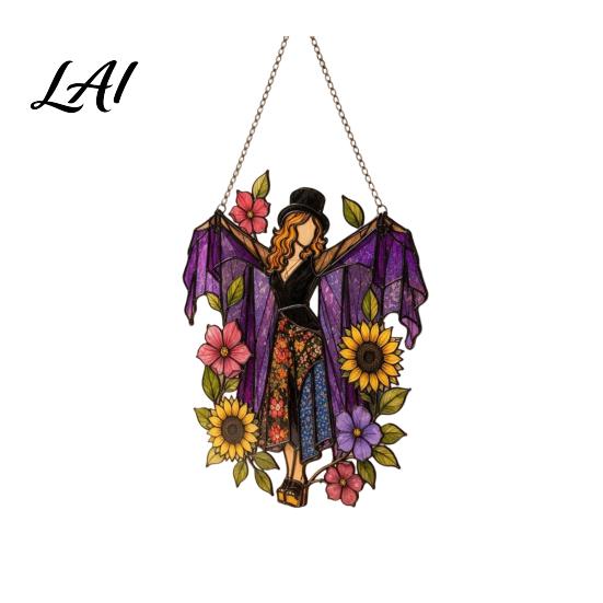 Dreamer Gift Sun Catcher Dancing Lady Catcher Acrylic Hanging Ornament Bohemian Gothic
