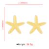 Personality Starfish Pendant Necklace Earrings Metal Texture Beach Style Elegant Clavicle Chain Trendy Female Jewelry