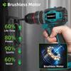 Newbeny 80NM Brushless Electric Drill 3 IN 1 Cordless Impact Drill Electric Screwdriver Power Tools For 18V Battery