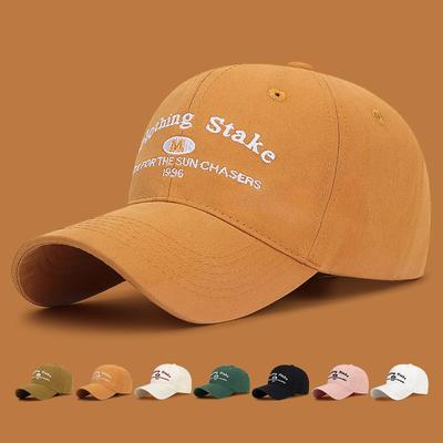 Berretto da Baseball Ricamato Primavera Estate Donna Sportivo Cotone Ricamo Lettere Cappelli Visiera Parasole Cappello da Pesca Cappellino con Visiera