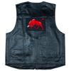 Men's Real Leather Biker Waistcoat (FSCT) - Black