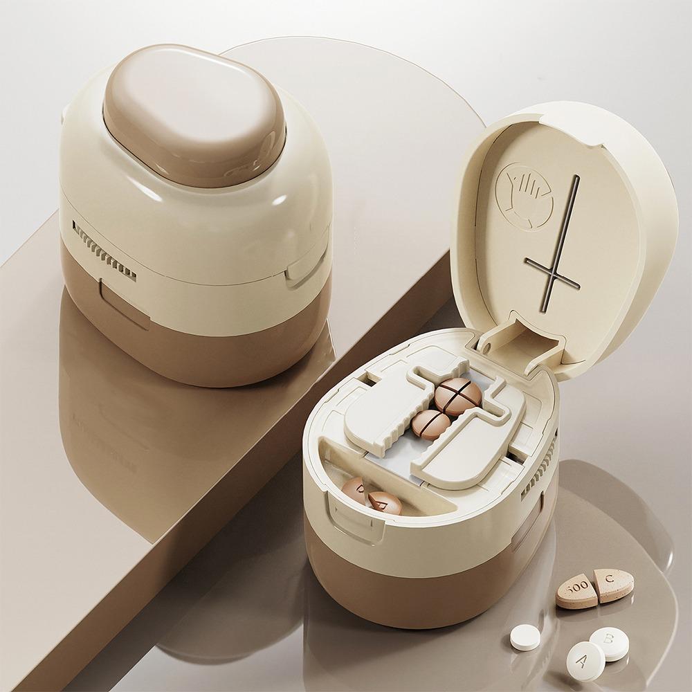 

Food Grade Medicine Cutter Dustproof Tablet Splitter Pill Splitter Pill Cutter Outdoor кремовый