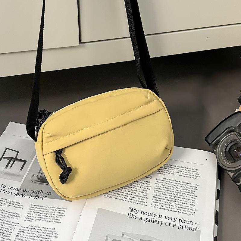 Commuter Mobile Phone Messenger Small Bag Women's 2025 Summer New Lightweight Simple Solid Color Couple Canvas Shoulder Bag