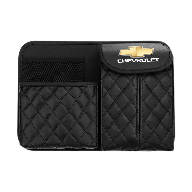 Hanging Car Seat Back Storage Bag Water Cup Tissue Organizer Box For Chevrolet Z71 Aveo Impala Lacetti Malibu Sail SS Cruze SS