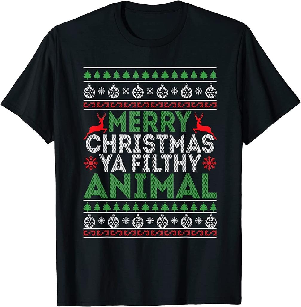 NEW LIMITED! Merry Christmas Ya Filthy Animal Funny Christmas Tee - MADE IN USA