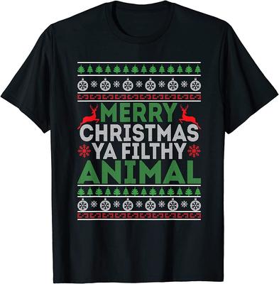 NEW LIMITED! Merry Christmas Ya Filthy Animal Funny Christmas Tee - MADE IN USA