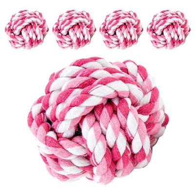 Dingdong Pet Dog Yarn Ball 7 X 7 Cm, Pink, 5 Pieces