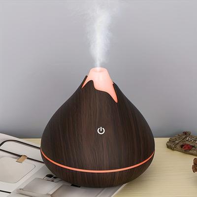 Volcanic Aroma Diffuser Essential Oil Lamp 350ml USB Portable Air Humidifier with Color Flame Night Light