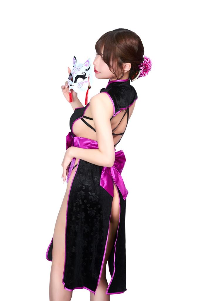 Clearstone Damen Schwarzes Shinobi Cosplay Kostüm für Halloween