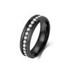 Luxury Minimalist Tungsten Steel Ring – Full Circle Diamond-Cut Wedding Band, Unisex Couple Rings, Modern & Durable Jewelry for Men and Women.