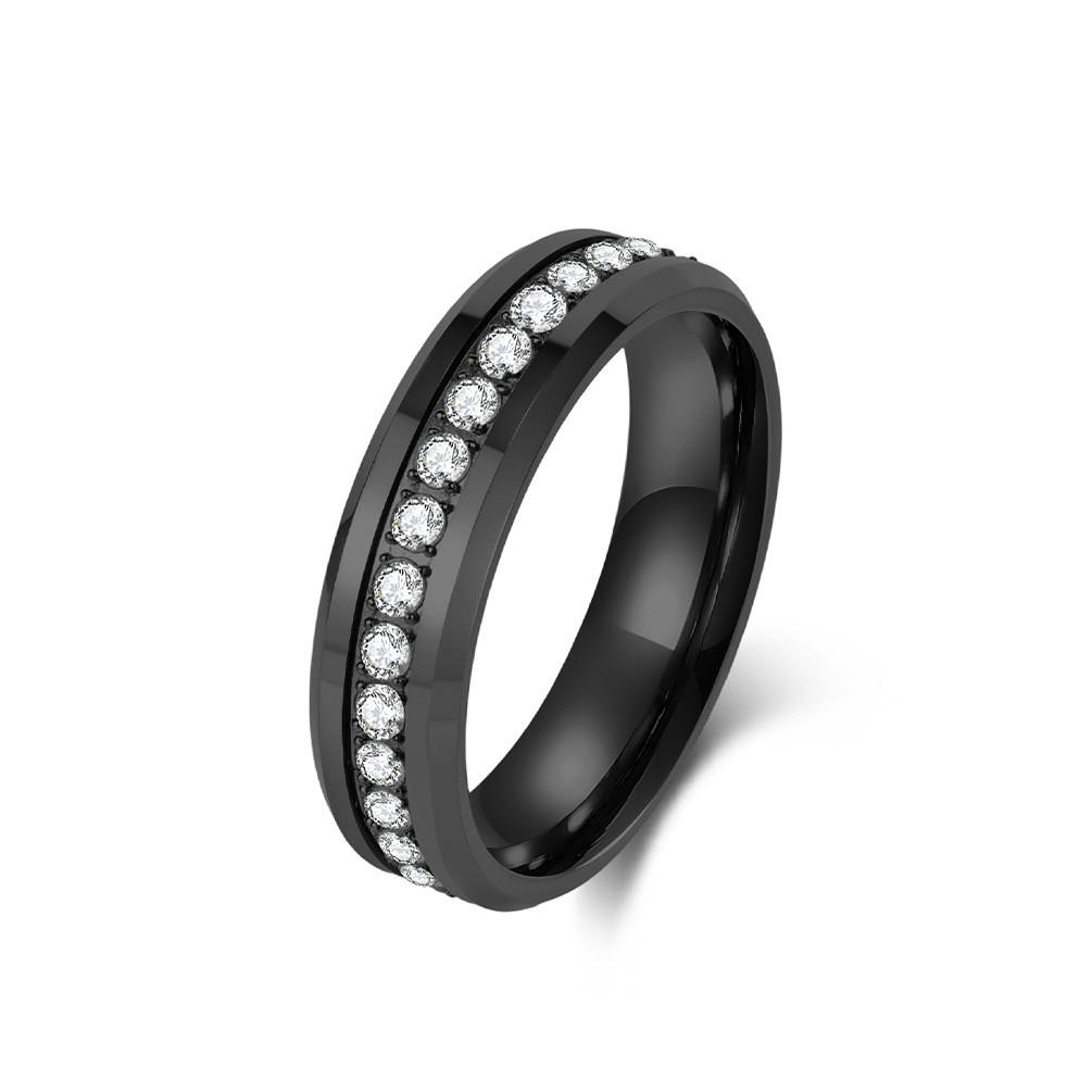 Luxury Minimalist Tungsten Steel Ring – Full Circle Diamond-Cut Wedding Band, Unisex Couple Rings, Modern & Durable Jewelry for Men and Women.