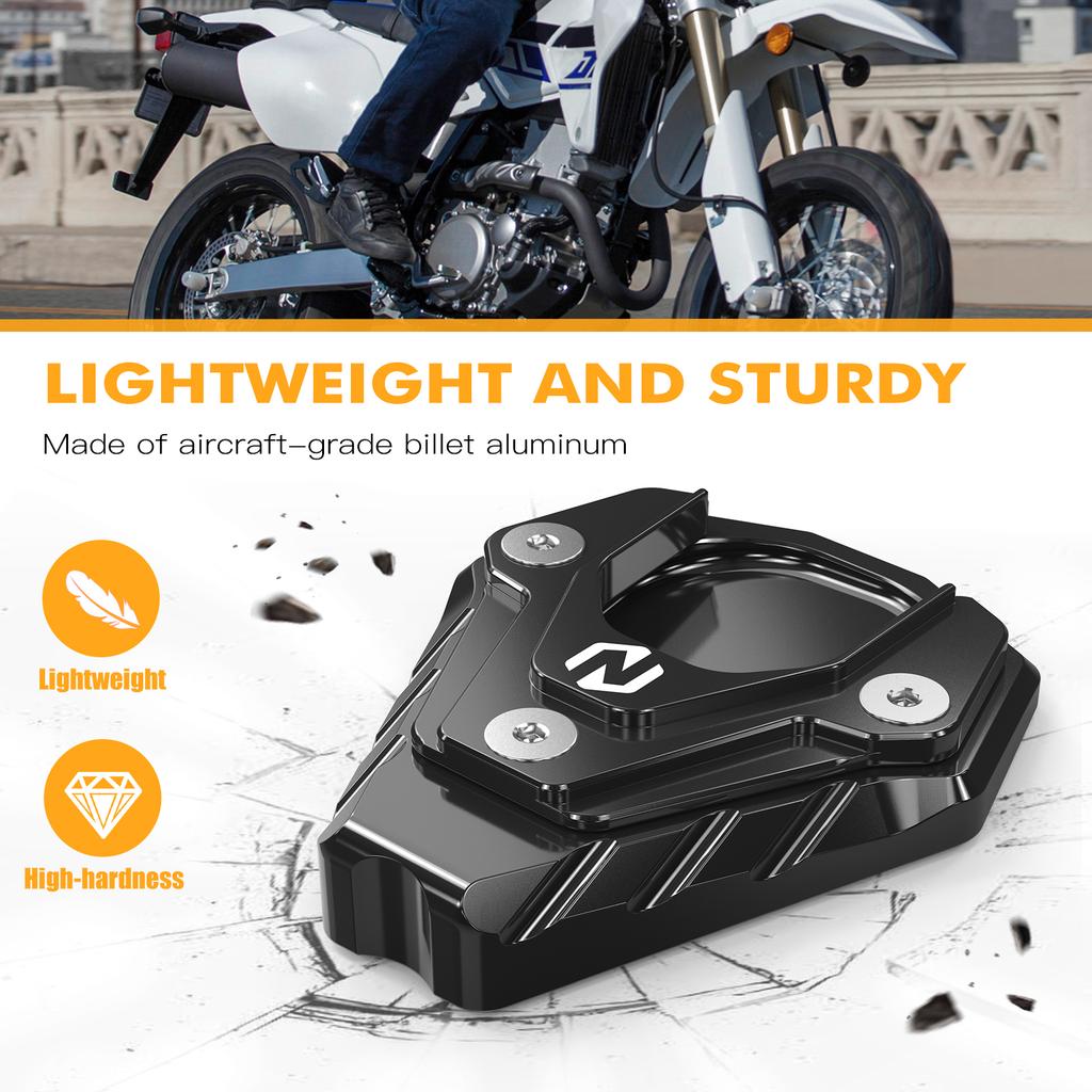 NICECNC Für Suzuki DR-Z 400SM DRZ400SM 2005-2024 DR-Z 400S DRZ400S 2000-2024 Motorrad Seitenständer Seitenständer Fußverbreiterung