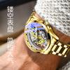 Double-sided Transparent Hollow Automatic Watch Men's Watch Men's Waterproof Luminous Quartz Watch