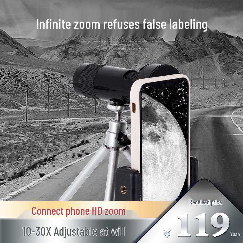 LUXUN 10-30x21 Pocket Monocular: Variable Magnification, High-Definition, Three Colors, Portable for Outdoor Use