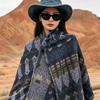 Bohemian Ethnic Style Women's Shawl: European & American Travel Photography Cape/Cloak
