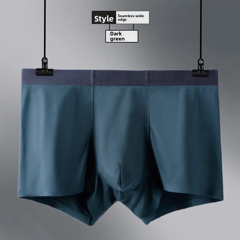 Plus-size Men Modal Graphene Slim Breathable Non-mark Flat-angle Briefs