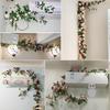 Artificial Rose Vine Garland with Green Leaves