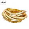 Goldfarbener flexibler Armreif Legierung Mehrschicht-Armband Neues biegbares Armband Schmuckzubehör