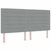 Box Spring Bed with Mattress Light Gray 200 x 200 cm Fabric