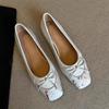 Women Shoes 2025 Spring Autumn New Fashion Comfort Bow-knot Mary Jane Shoes Lightweight Soft Sole Square Toe Women's Ballet Shoe