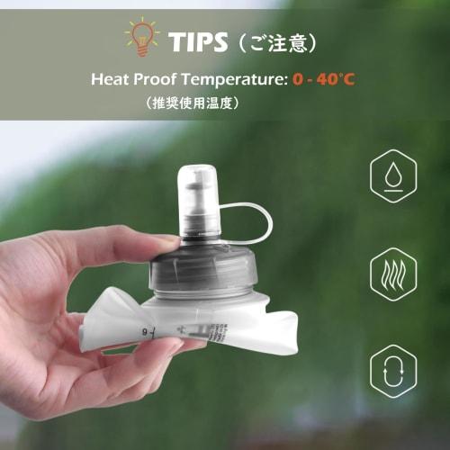 TRIWONDER Soft Flask Running Bottle, Hiking Water Bottle, Hydration, Foldable Water Bottle with Dustproof Cap, Lightweight, Trail Running, Marathon, H