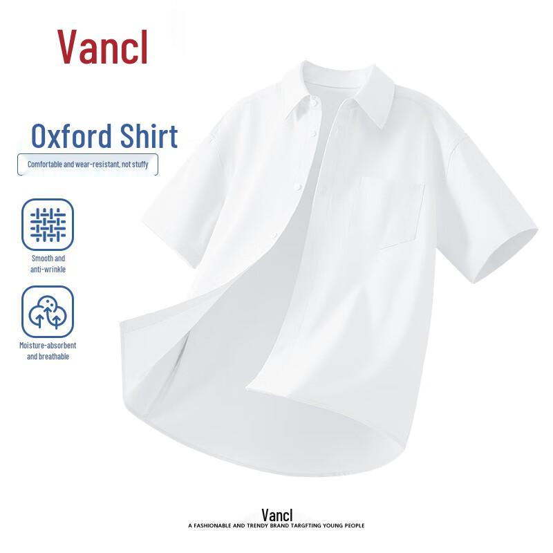 Мужская свободная рубашка с коротким рукавом Oxford от VANCL M