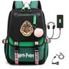 Large Capacity Schoolbag with Shoulder Strap; Student Three-piece Pencil Case Set