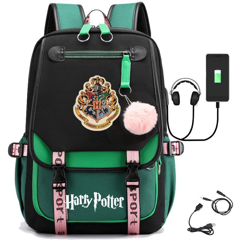 Large Capacity Schoolbag with Shoulder Strap; Student Three-piece Pencil Case Set