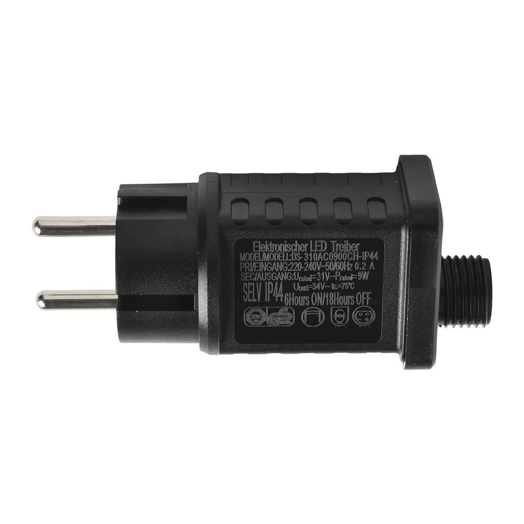 9W 31V LED Timer Power Adapter IP44 Waterproof Suitable For Tree Lights String Lights Projector Lights Lawn Lights Curtain Light