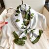 Peony Luxury Temperament Scarf New Silk Scarf Long Large Size Travel Shawl Sun Protection