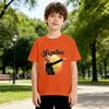 Kids Printed Round Neck Short Sleeve Loose Fit T-Shirt Casual Summer Top