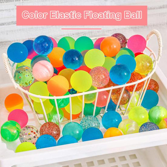 100Pcs Color Toy Indoor Bouncing Balls Fun Portable Transparent Outdoor Play Flexible Ball Toys for Kids