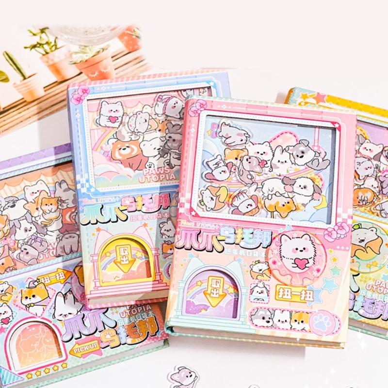 Novelty Gachapon Notepads Pocket Notebook 160 Pages Portable Planner for Students Adult Daily Journaling Note Taking