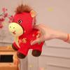 PP Cotton Plush Horse Stuffed Animal Toy Soft Chinese Horse Plush Doll  Chinese New Year Gift