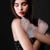 Stretchy Lotus Leaf Driving Full Finger Lace Gloves Polka Dot Gloves Women Lace Gloves Korean Style
