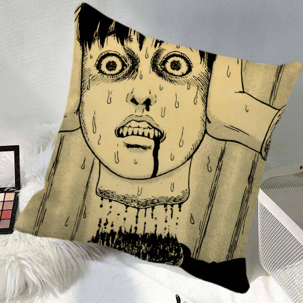 Japan Anime Junji Ito Pillow Case Square Pillow Bedroom Sofa Leisure Comfort Cushion Car Home Decoration