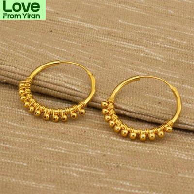 30mm Oorbellen 14K Goudkleur Gevuld Goudkleurige Kralen Oorbellen Minimalisme Goudkleurige Sieraden Brincos Pendientes Boho Oorbellen Mode Sieraden