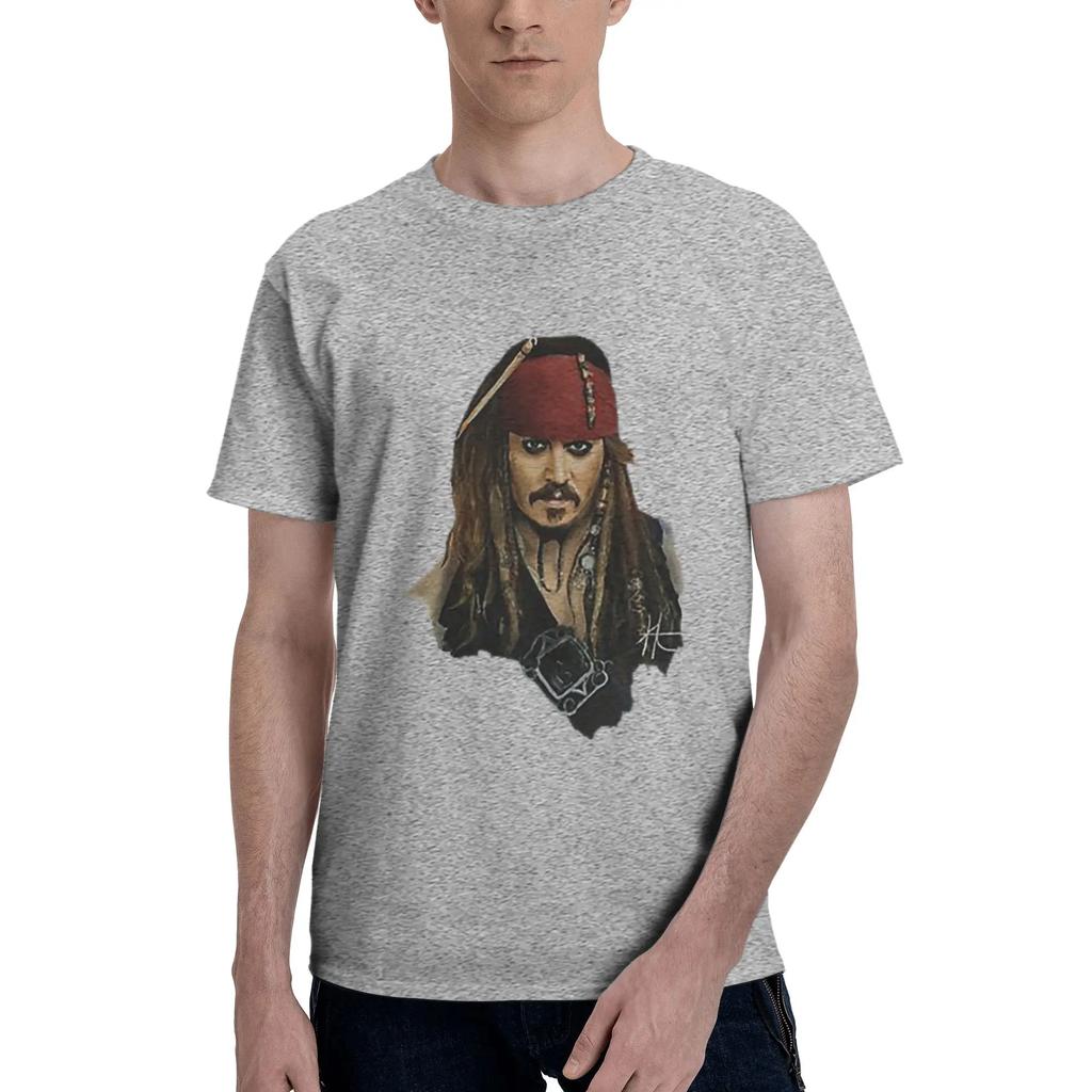 Pirates of the Caribbean 100 Cotton TShirt Mens Funny T Shirts Men Crew Neck Short Sleeve S6XL