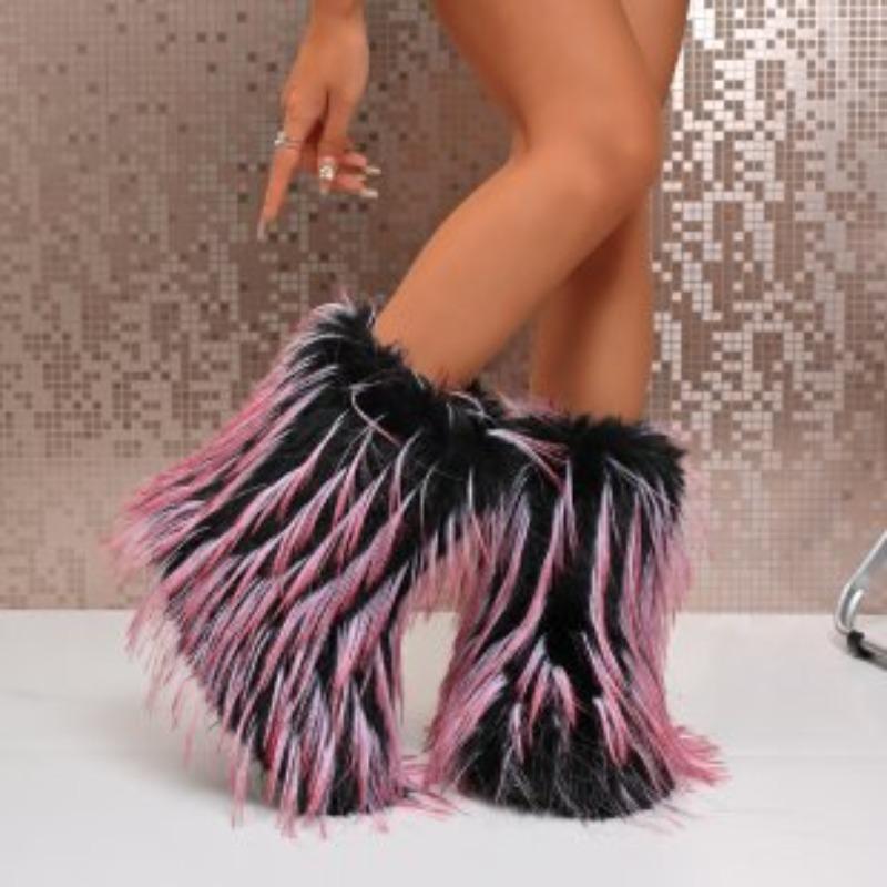 

Женские теплые холодные плюшевые толстоподошвенные мягкие эластичные удобные амортизирующие водонепроницаемые нескользящие повседневные зимние ботинки хлопковая обувь 39