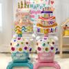 Large Cartoon Stand Cake Balloons for Kids' Birthday Party Decorations