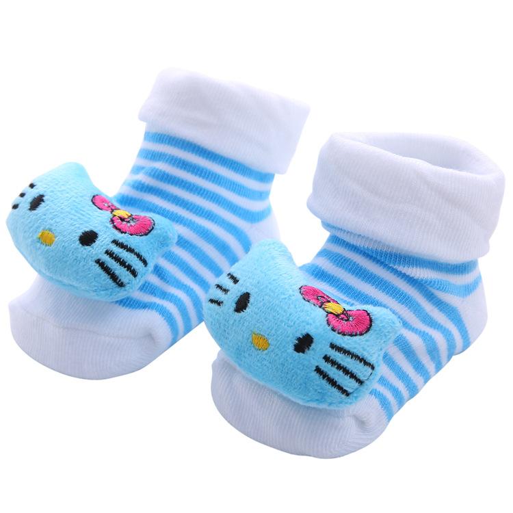 YWHUANSEN Kleinkind Cartoon Neugeborenes Baby Mädchen Jungen Anti-Rutsch Bodensocken Niedliche Säuglingskinder Tier Baumwolle Stulpen Gestreifte Socken