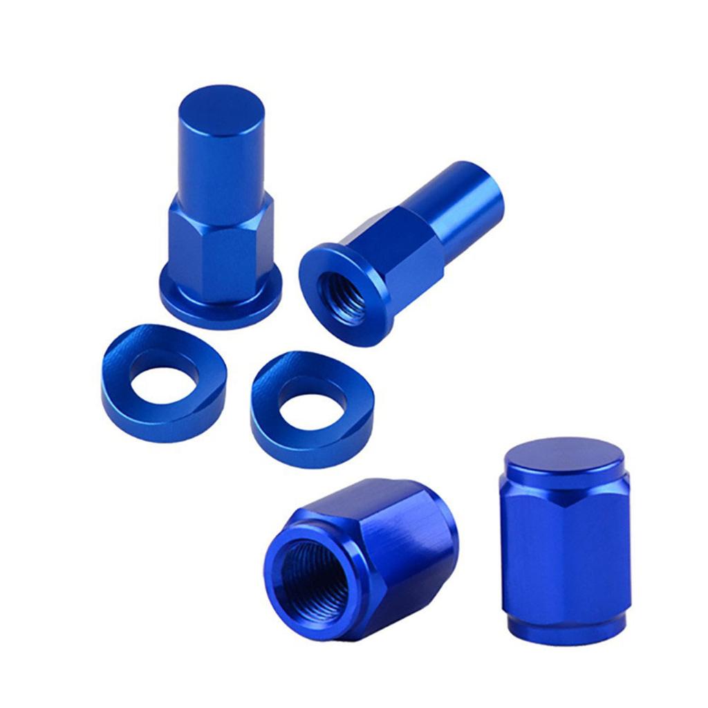 Motorcycle Universal Aluminium Billet Tire Valve Stem Rim Lock Nut Cap Spacer Kit for Dirt Bike Motocross