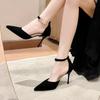 Fashion Women High Heels Shoes Crystal Pointed Toe Heeled Sandals Elegant Summer Pumps 2025 Designer Shallow Stilettos Party Zapatillas