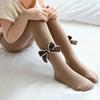 Girls Bowknot Pantyhose Fall Cotton Knit Infant Stocking Sweet Lolita Style Children Pantyhose Baby Autumn Spring Tights 1-10years