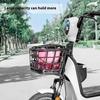 1 Set Große Kapazität Anti-Extrusion Fahrrad-Frontkorb Schwarz PC Abnehmbarer Fahrradkorb Mit Deckel Für Elektrofahrrad