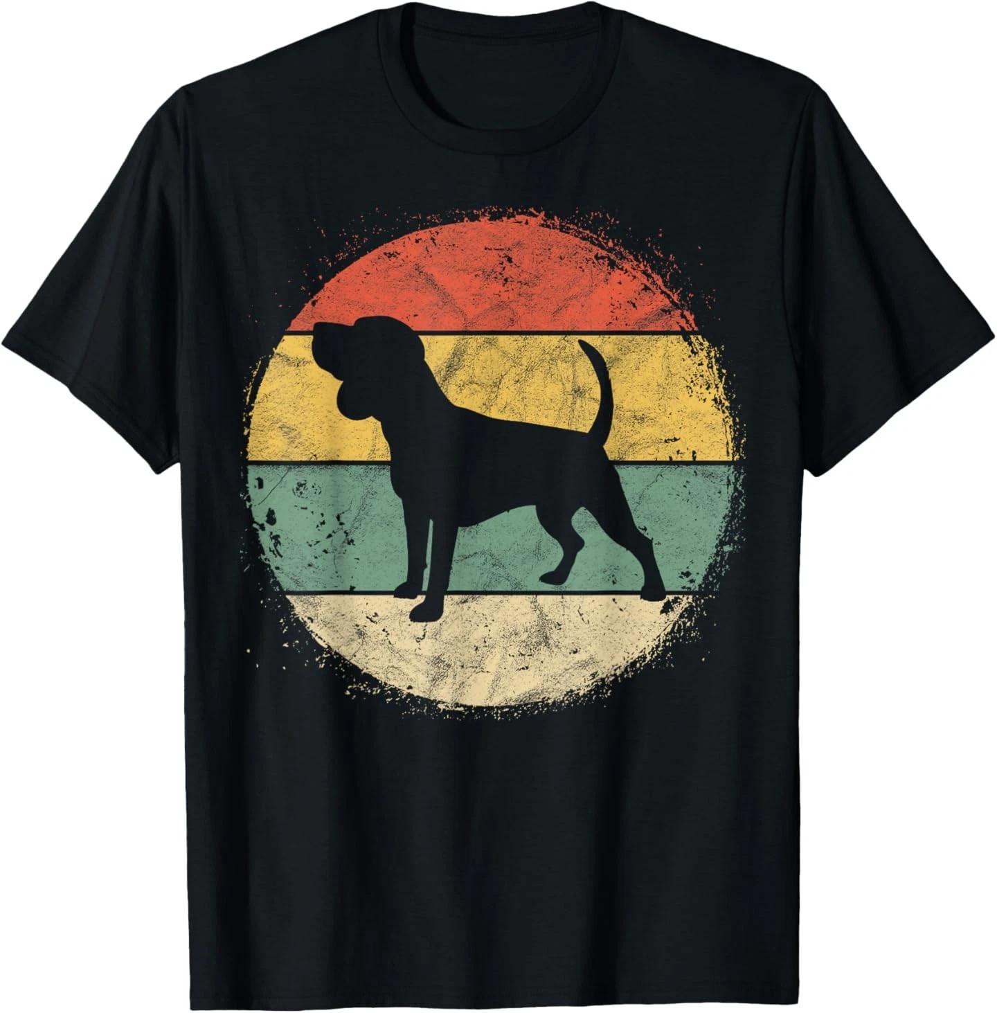 

Circular Retro Beagle Owner Gift Tricolor Beagle Dad Mom T-Shirt XL