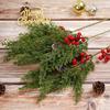 Outdoor Holiday Decorations 48Cm Single Cedar Red Fruit, Artificial Simulation Christmas Home Decoration Photo Props