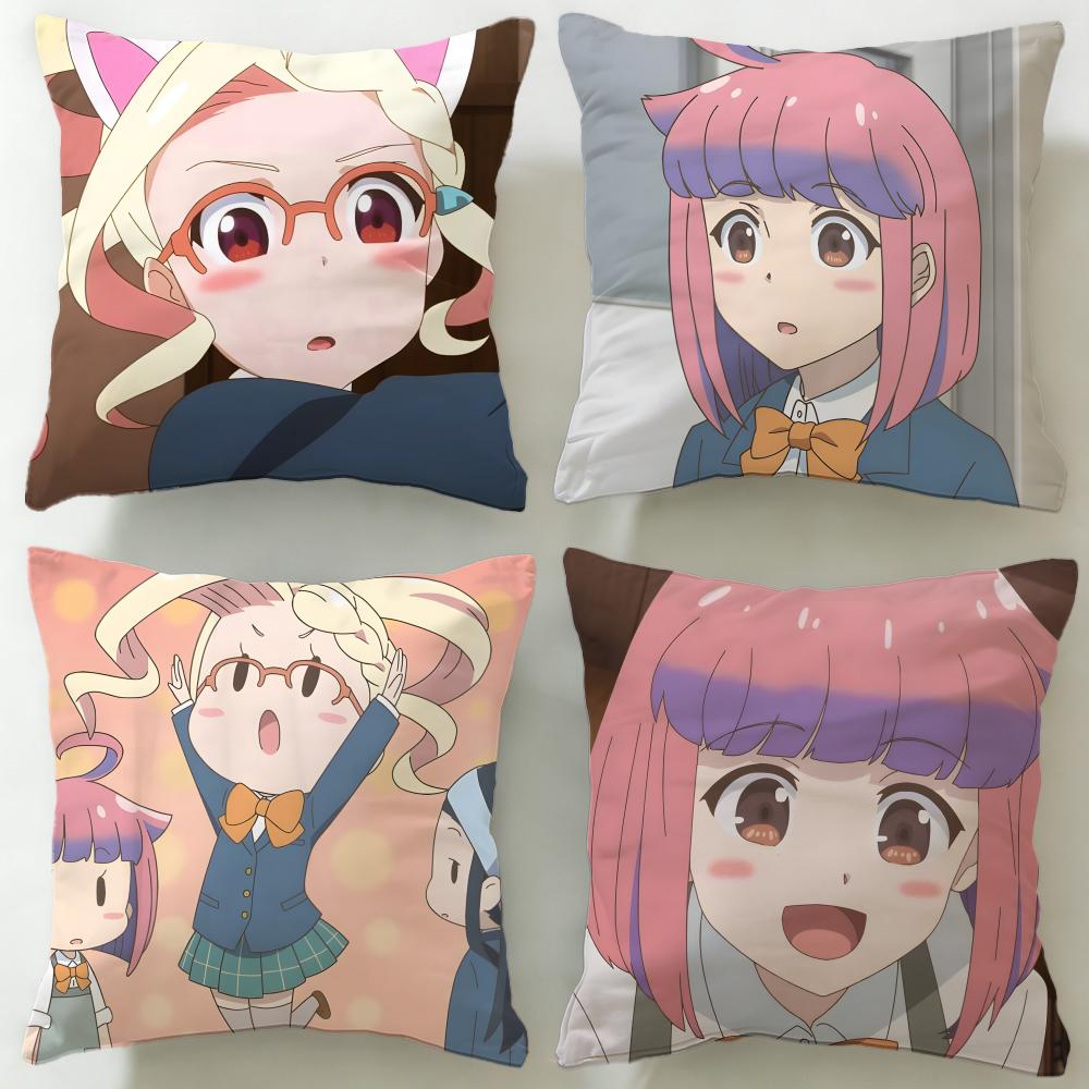 anime Lets Make a Mug Too Cushion Cover Soft EasyWash Pillow Case Versatile for Couch Bed Travel and Office