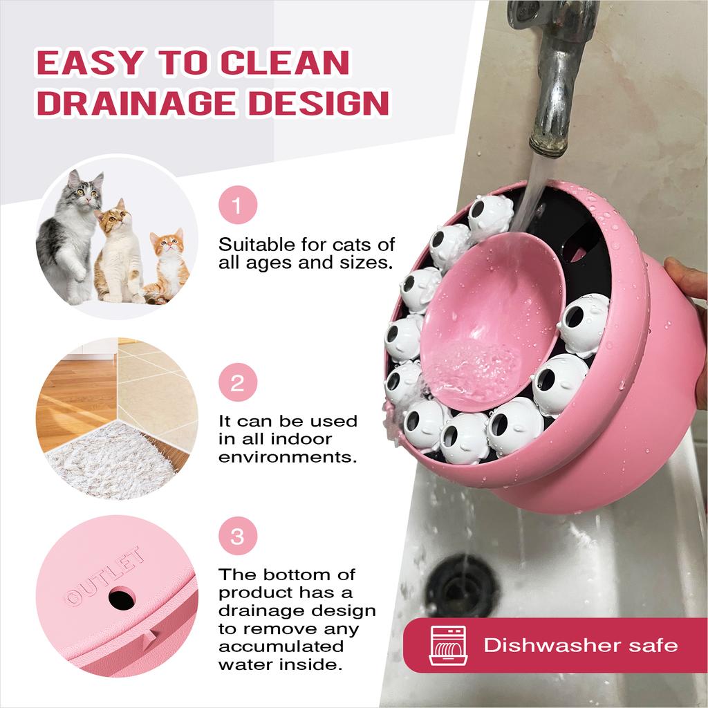 Cat Toys Slow Feeder Cat Bowl Interactive For Indoor Cat Puzzle Feeder Pet Toy Pets Feeding Supplies